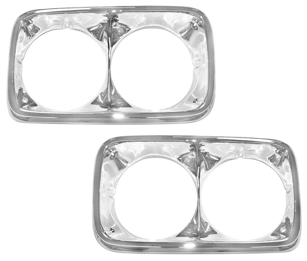 1967-72 GMC Truck Headlight Bezel Set, Chrome
