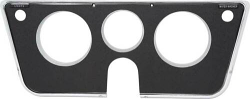 1969-72 Chevy / GMC Truck Instrument Cluster 3 Hole Bezel, Black w/ Chrome Details
