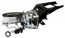 1947-53 Chevy, GMC Truck Chrome Power Brake Booster with Wilwood Master Cylinder, Firewall Mount