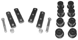 1962-74 Chevy Nova, 1967-69 Chevy Camaro Leaf Spring Shackle and Bushing Kit HD Poly Urethane