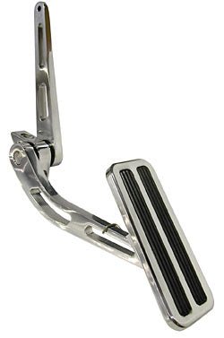Gas Pedal, Polished Aluminum with Vertical Inserts - Performance Online