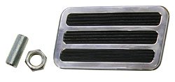 Brake Pedal, Polished Aluminum, 3 Inserts, Universal - Performance Online