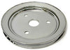 SMALL BLOCK CHEVY SWP CRANKSHAFT PULLEY, CHROME SINGLE GROOVE