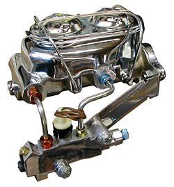 Disc Brake Master Cylinder and Proportioning Valve Kit, CHROME - Performance Online