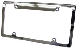 License Plate Frame, Chromed Aluminum - Performance Online