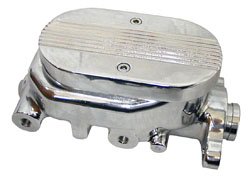 Street Rod, Hot Rod and Classic Truck Chromed Aluminum Master Cylinder with Custom Lid - Performance Online