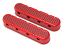 Holley Gen III/IV LS 2-Piece Vintage Finned Aluminum Valve Covers - Gloss Red