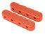 Holley Gen III/IV LS 2-Piece Vintage Finned Aluminum Valve Covers - Factory Orange