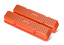 Holley Vintage Finned Aluminum Valve Covers - SBC No Emissions - Orange