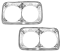 1967-72 GMC Truck Headlight Bezel Set, Chrome