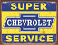 Super Chevy Service Metal Sign