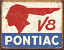 Pontiac V8 Metal Sign