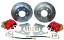 1963-70 CHEVY & GMC TRUCK 6-LUG REAR DISC BRAKE WHEEL KIT, RED CALIPERS