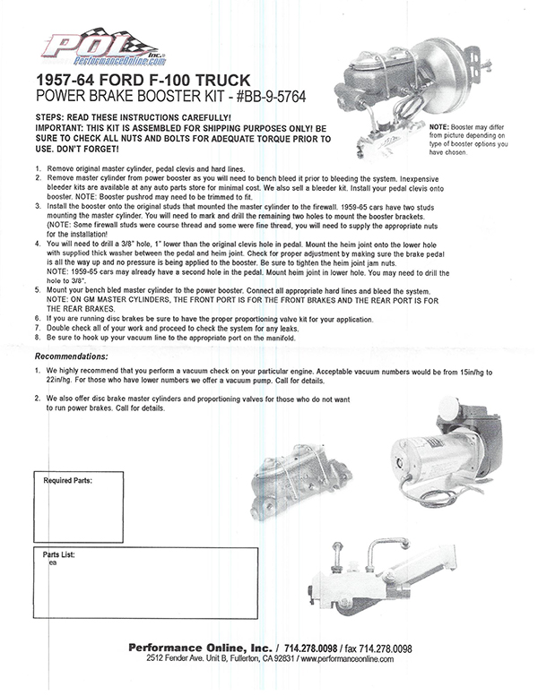 1957 Brakes ford power #6