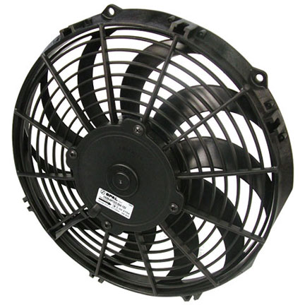 SPAL Electric Fan, 10" Low Profile, Curved Blade