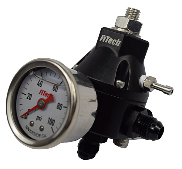 Fitech Fuel Pressure Regulator with Gauge for EFI