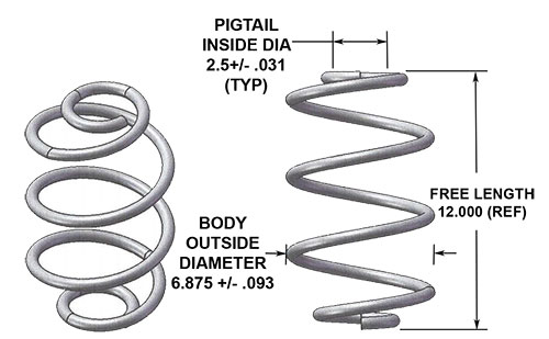 1967-77 Chevy Chevelle, GM A-Body, Rear Lowered Coil Springs