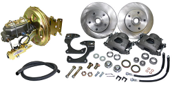 Power Disc Brake Conversion, OEM Drum Spindles, 5 Lug, 1963-66 Chevy, GMC Truck 