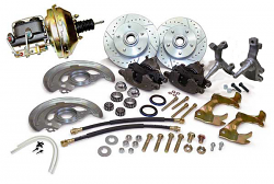 1962-67 Chevy Nova Power Disc Brake Conversion Kit, 2" Drop Spindles