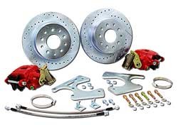 1955-70 Chevy Belair Impala Rear Disc Brake Conversion Kit, OEM Rearend, 11" Rotors