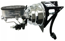 1948-52 Ford F1 Truck Chrome Power Brake Booster with Wilwood Master Cylinder, Firewall Mount