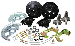 1962-67 Chevy Nova Black Out Series Disc Brake Conversion, 2" Drop Spindles