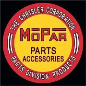Mopar Parts and Accessories Round Metal Sign
