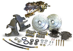 1955-57 Chevy Belair Power Disc Brake Conversion Kit, 2" Drop Spindles
