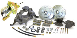 1964-66 Chevy Chevelle Power Disc Brake Conversion, 2" Drop Spindles